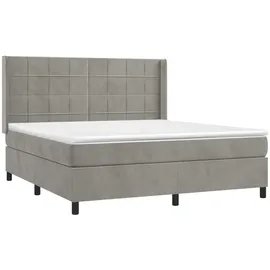 vidaXL Boxspringbett 180 x 200 cm Hellgrau