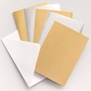 Grußkarten in Metallic Gold & Silber (pro Set 12) Bastelbedarf Pappe & Papier