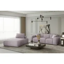 Fun Möbel Sofa Set 2-teilig Sezlong und 3-Sitzer CELES, in Stoff Scala Flieder