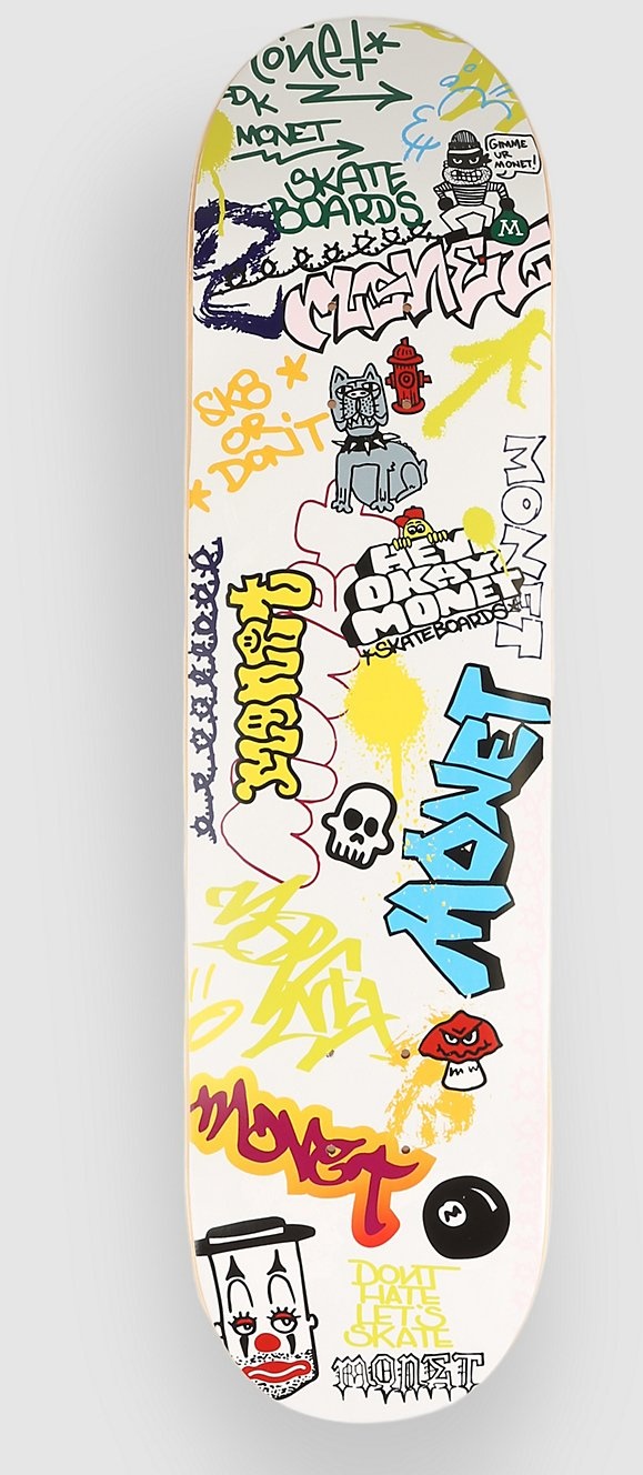 Monet Skateboards Graffiti 8" Skateboard Deck uni Gr. Uni