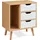 [en.casa] Nachtschrank Bordkak 55 x 48 x 30 cm Eicheoptik/Weiß