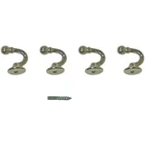 INDEKO Raffhaken INDEKO "Tours, rund", silber (nickelfarben, glanz), Ø:3cm, Metall, Raffhalter