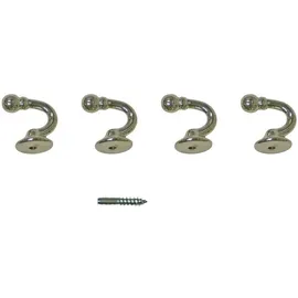 INDEKO Raffhaken INDEKO "Tours, rund", silber (nickelfarben, glanz), Ø:3cm, Metall, Raffhalter