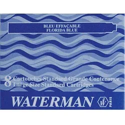 WATERMAN S0713021 Tintenpatronen für Füller blau 8 St.