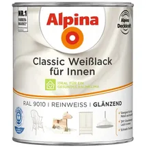 Alpina Classic Weißlack für Innen 750 ml reinweiß glänzend