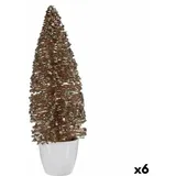 Krist+ Deko-Figur Weihnachtsbaum Minze champagne Kunststoff 10 x 33 x 10 cm (6 Stück)