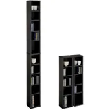CARO-Möbel CD-Regal 20 x 17 x 93,5 cm Schwarz