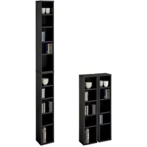 CARO-Möbel CD-Regal 20 x 17 x 93,5 cm Schwarz