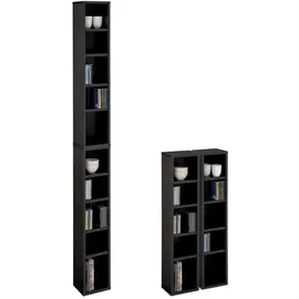 CARO-Möbel CD-Regal 20 x 17 x 93,5 cm Schwarz