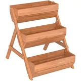Outsunny Vertikales Hochbeet 65 x 75 x 76 cm Braun