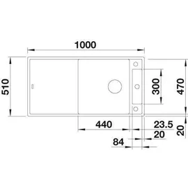 Blanco Axia III XL 6 S weiß + Excenterbetätigung + InFino + Glasschneidbrett