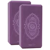 Yogistar Yogablock yogiblock® basic - art collection - ajna chakra - aubergine - 2er-Set