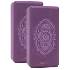 Yogistar Yogablock yogiblock® basic - art collection - ajna chakra - aubergine - 2er-Set