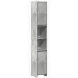 vidaXL Badezimmerschrank Betongrau 30x30x183,5 cm Holzwerkstoff