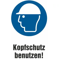 Gebotsschild - Schutzhelm tragen