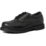 SKECHERS Herren Cottonwood Elks Oxfords, Black Leather, 48.5 EU