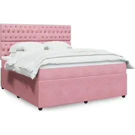 vidaXL Boxspringbett 180 x 200 cm Rosa