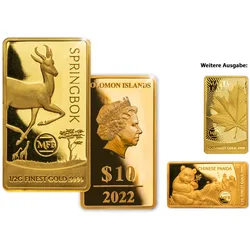 Gold-Barrenmünzen "Most Famous Bullion"
