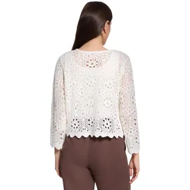 Betty Barclay Strickjacke mit Ajourmuster Offwhite 44