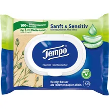 Tempo Feuchtes Toilettenpapier Sanft & Sensitiv 1-lagig,