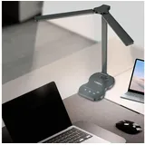 lqwell Doppelkopf-Schreibtischlampe Schwarz