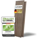 Kaiser plastic® Akustikpaneele | Farbe: Walnuss | Wandpaneele in verschiedenen Formaten | Lamellenwand aus Holzfunier und Filz | moderne Wandverkleidung (240 x 60 cm - 2 Stk.)