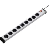 EHMANN 0201x00092301 Steckdosenleiste mit Schalter, 9fach Grau Schutzkontakt 1 St.