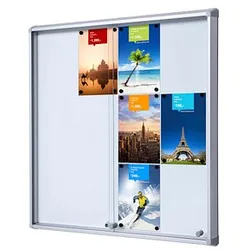 Showdown® Displays Schaukasten SL B1 silber 12x DIN A4