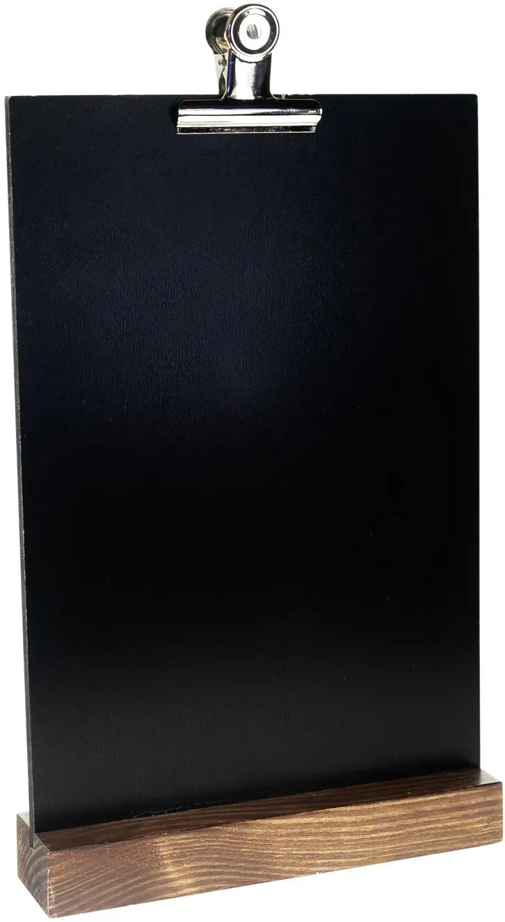 Tisch-Kreidetafel mit Clip, dunkelbraun, A4, 1 Stk.