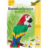Folia Bastelwellpappe E-Welle 25 x 35 cm 10 Blatt farbig sortiert