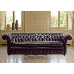 JVmoebel Sofa Polster Couch Sofa Klassik Chesterfield Neu Chesterfield 3 Sitzer braun