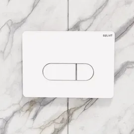 Belvit Berlin Betätigungsplatte für 2-Mengen-Spülung weiß