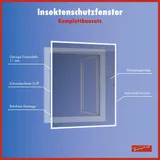 Trendline Fliegenschutz-Fenster 120 x 150 cm Schwarz/Weiß