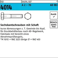 Industrial Quality Supplies ISO 4014 Sechskant-Schaftschraube M12x150 AD-W2 Edelstahl