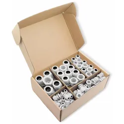 QUADRIOS, 2009CA108, Kabelverschraubungs-Set, Grau - Metrisch, 60 teilig