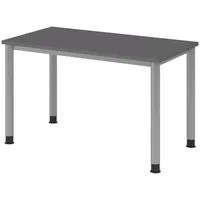 Bümö Schreibtisch Graphit, Silber, Nachbildung, Rechteckig, 120x74x67.2 cm, FSC