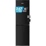 Heinrich ́s Kühlgefrierkombination 247L – leise 39dB, LED, No-Frost, , Edelstahl-Optik, 165L Kühl- & 82L Gefrierteil, 181 kWh/Jahr - Schwarz