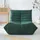 [en.casa] Bodensessel Kodsø Mikrofaser 90 x 75 x 100 cm Grün mit Hocker