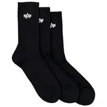 Alpha Industries Basic Socks 2.0 3er Pack schwarz, Größe 43/46