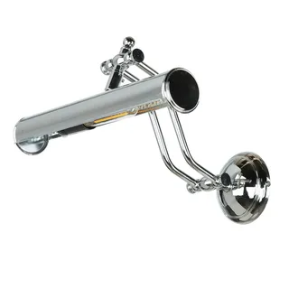 Licht-Erlebnisse Bilderleuchte Echt-Messing E14 30 cm Breit Schwenkarm In Silber