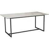 Moderner Glastisch Marmor-Look | Esszimmertisch mit Keramik-Platte | Design Esstisch für Wohnküche | Industrial | 180x90x76cm Weiß | ARCTIC Koll... - Weiß