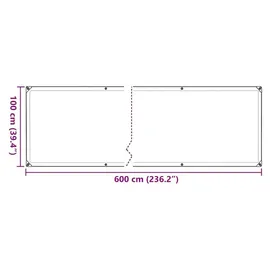 vidaXL Pflanzenabdeckung mit Ösen 1x6 m Polyethylen