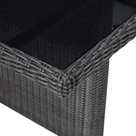 vidaXL Gartentisch 200 x 100 x 74 cm Schwarz