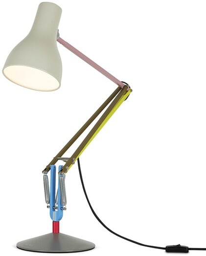 Tischleuchte Anglepoise Anglepoise grau, Designer Kenneth Grang, Paul Smith, max. 66 cm; Schirm 19.2 cm