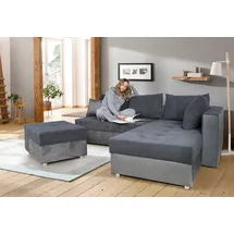 Collection AB »Italia L-Form« mit Bettfunktion und Bettkasten, in Cord-Samt Mix