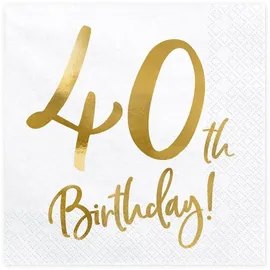 Partydeco Servietten gold