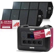 ELMAG Tragbares Solargenerator-Set Energy 2400 + SOLAR 220 DUO