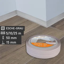 Lemodo Weichsockelleiste esche-grau, 5m Rolle,