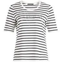Betty Barclay Ringelshirt mit Schmucksteinen Weiß/Dunkelblau,48 | 48