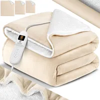 KESSER KESSER® Heizdecke mit Abschaltautomatik Doppelseitig Elektrische Wärmedecke Kuscheldecke Bett, Sofa 9 Temperaturstufen waschbar bis 40°C mit Timer Digitalanzeige